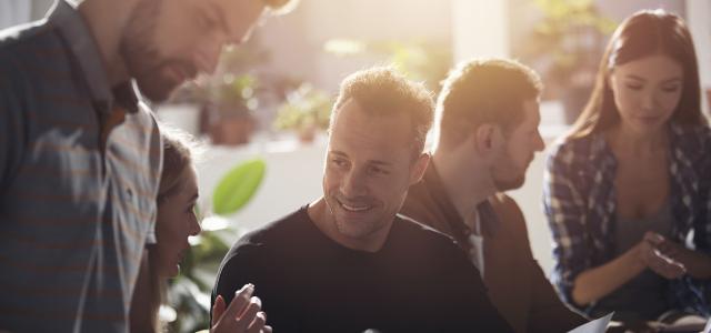 Business People Communicating at a Startup Company